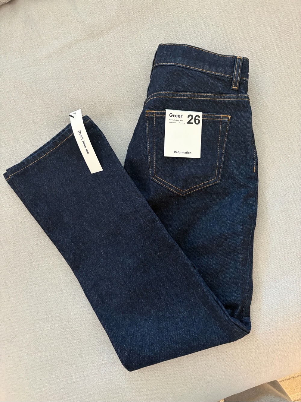 Reformation Greer Mid Rise Straight-Leg Jeans - Picture 4 of 4